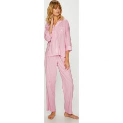 Lauren Ralph Lauren - Piżama. Czerwone piżamy damskie Lauren Ralph Lauren, bez wzorów, z bawełny, bez ramiączek. W wyprzedaży za 329.90 zł.