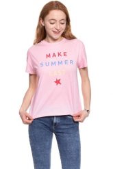 WRANGLER T SHIRT DAMSKI SUMMER TEE ROSE SHADOW W7366EVS8 112130998. Czerwone t-shirty damskie Wrangler, xs, bez wzorów, bez kołnierzyka, bez ramiączek. W wyprzedaży za 39.99 zł.