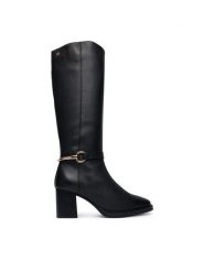 Tommy Hilfiger Kozaki Th Stud Heel Riding Knee Boot FW0FW09551 Czarny. Czarne kozaki damskie Tommy Hilfiger, bez wzorów, ze skóry, bez obcasa, na słupku, bez zapięcia. Za 1,099.00 zł.