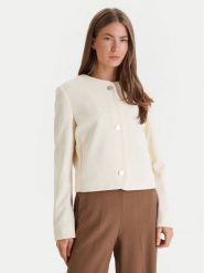 Calvin Klein Marynarka Lux Crepe Lady LV044F418G Żółty Regular Fit. Żółte marynarki i żakiety damskie Calvin Klein, bez wzorów, z syntetyku, bez kołnierzyka, bez ramiączek. Za 799.99 zł.