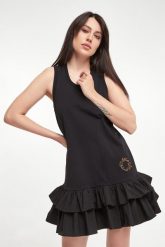 Sukienka mini TWINSET ACTITUDE. Sukienki damskie Twinset Milano, xs, bez wzorów, bez kołnierzyka, bez ramiączek, mini. W wyprzedaży za 528.63 zł.