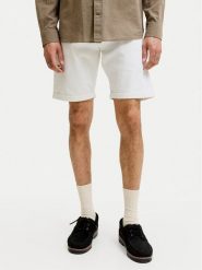 Jack & Jones Szorty jeansowe Rick 12294338 Biały Regular Fit. Białe szorty męskie Jack & Jones, bez wzorów, z bawełny. Za 169.99 zł.