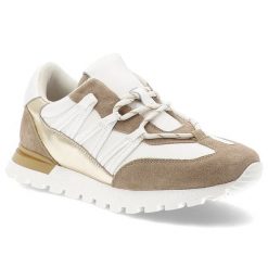 Białe Sneakersy Artiker Wygodne Sportowe Obuwie Damskie. Białe obuwie sportowe damskie Artiker, na wiosnę, bez wzorów, z materiału, bez zapięcia. Za 279.00 zł.