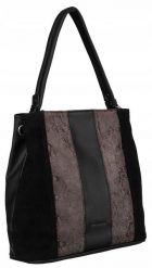 Shopperka czarna David Jones 6885-4. Czarne shopperki damskie David Jones, bez wzorów, ze skóry ekologicznej, bez dodatków. Za 149.99 zł.