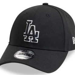 Czapki New Era Model Pop Outline 9forty Losdo Kolor Czarny. Czarne czapki męskie New Era, bez wzorów, z tkaniny. Za 156.50 zł.