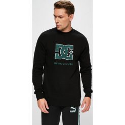 DC - Bluza. Czarne bluzy męskie DC, l, z aplikacjami, z bawełny, bez kaptura. W wyprzedaży za 199.90 zł.