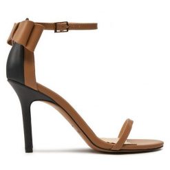 Sandały Baldowski. Brązowe sandały damskie Baldowski, bez wzorów, bez obcasa, na szpilce, bez zapięcia. Za 679.99 zł.