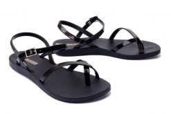 IPANEMA 82842 FASHION SAND VIII FEM 21112 black/gold black, sandały/japonki damskie. Czarne sandały damskie Ipanema, bez wzorów, bez obcasa, bez zapięcia. Za 95.92 zł.