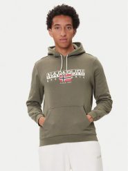 Napapijri Bluza B-Aylmer NP0A4I1D Khaki Regular Fit. Brązowe bluzy męskie Napapijri, m, bez wzorów, z bawełny, bez ramiączek, bez kaptura. Za 329.99 zł.