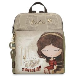 Szary Damski Plecak Anekke Z Laleczką. Szare plecaki damskie Anekke, bez wzorów, biznesowe. Za 399.00 zł.