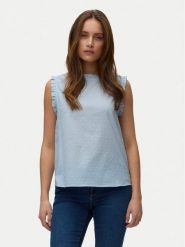 Vero Moda Top Trine 10342734 Niebieski jasny Regular Fit. Niebieskie topy damskie Vero Moda, s, bez wzorów, z bawełny, bez kołnierzyka, bez ramiączek. Za 99.99 zł.