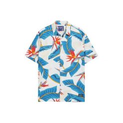 Koszula Superdry hawaïenne. Niebieskie koszule męskie Superdry, m, bez wzorów, z bawełny, klasyczne, bez kołnierzyka, bez ramiączek. Za 275.35 zł.