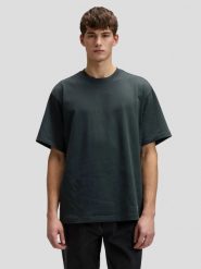 MESKA KOSZULKA LEE WORKWEAR BOXY TEE WASHED BLACK 112378724. Czarne t-shirty męskie Lee, m, bez wzorów, bez kołnierzyka, bez ramiączek. Za 79.99 zł.