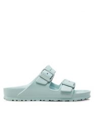 Birkenstock Klapki Arizona 1027404 Zielony. Zielone klapki damskie Birkenstock, bez wzorów, z tworzywa sztucznego, bez obcasa, bez zapięcia. Za 199.99 zł.