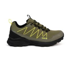 Męskie buty trekkingowe/turystyczne na średnie/krótkie dystanse z podeszwą z bie. Zielone trekkingi męskie IZAS, z materiału, bez zapięcia. Za 322.99 zł.