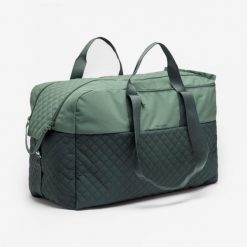Torba do transportu sprzętu jeździeckiego Duffle 65 l zielona. Zielone torby na ramię męskie FOUGANZA, z materiału, przez ramię, duże. Za 249.99 zł.