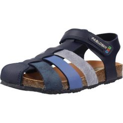Sandały PABLOSKY 520227P Niebieski. Niebieskie sandały damskie Pablosky, bez wzorów, ze skóry, bez obcasa, bez zapięcia. Za 242.99 zł.