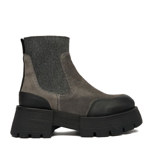 Sztyblety G-Star Raw. Szare botki damskie G-Star Raw, bez wzorów, retro, bez obcasa, na płaskiej podeszwie, bez zapięcia. Za 309.99 zł.