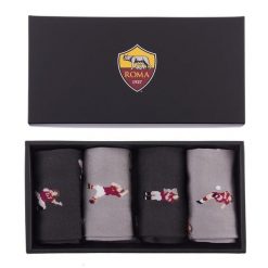Zestaw skarpetek casual dla dorosłych - Dorosły - AS Roma - Czarny. Czarne skarpety męskie COPA FOOTBALL, bez wzorów, z bawełny. Za 169.38 zł.