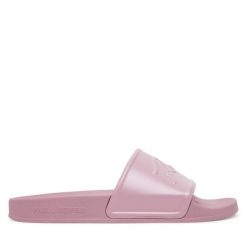 Klapki KARL LAGERFELD. Czerwone klapki damskie KARL LAGERFELD, bez wzorów, bez obcasa, bez zapięcia. Za 219.99 zł.