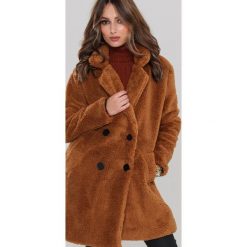 Camelowy Płaszcz Ravelston. Brązowe płaszcze damskie Renee, na zimę, l, bez wzorów, z futra, bez kołnierzyka, bez kaptura. Za 209.99 zł.