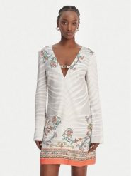 Just Cavalli Sukienka codzienna 80PAO948 NS846 Szary Regular Fit. Szare sukienki damskie Just Cavalli, na co dzień, bez wzorów, z wiskozy, bez kołnierzyka, bez ramiączek, proste. Za 1,670.99 zł.