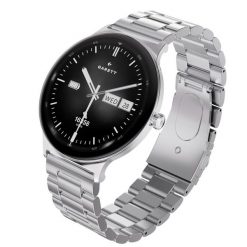 Smartwatch Garett Quantum srebrny stalowy. Szare krokomierze GARETT. Za 299.00 zł.