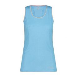 Damski tank top CMP. Niebieskie topy damskie CMP, s, bez wzorów, sportowe, bez kołnierzyka, bez ramiączek. Za 192.00 zł.