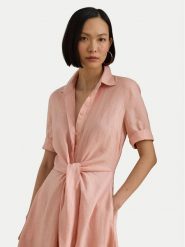 LAUREN RALPH LAUREN Sukienka koszulowa 200905667023 Różowy Regular Fit. Czerwone sukienki damskie Lauren Ralph Lauren, bez wzorów, ze lnu, bez kołnierzyka, bez ramiączek, koszulowe. Za 1,208.99 zł.