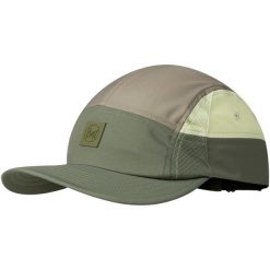 Czapka z daszkiem BUFF 5 PANEL GO CAP DOMUS APRICOT. Zielone czapki damskie Buff, bez wzorów, sportowe. Za 169.90 zł.