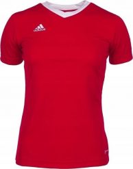 Adidas Koszulka damska adidas Entrada 22 Jsy czerwona H57571 L. Czerwone bluzki damskie Adidas, l, bez wzorów, bez kołnierzyka, bez ramiączek. Za 65.69 zł.
