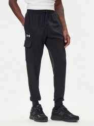 Under Armour Spodnie dresowe Ua Rival 1382134 Czarny Regular Fit. Czarne spodnie sportowe męskie Under Armour, m, bez wzorów, z bawełny. Za 87.69 zł.