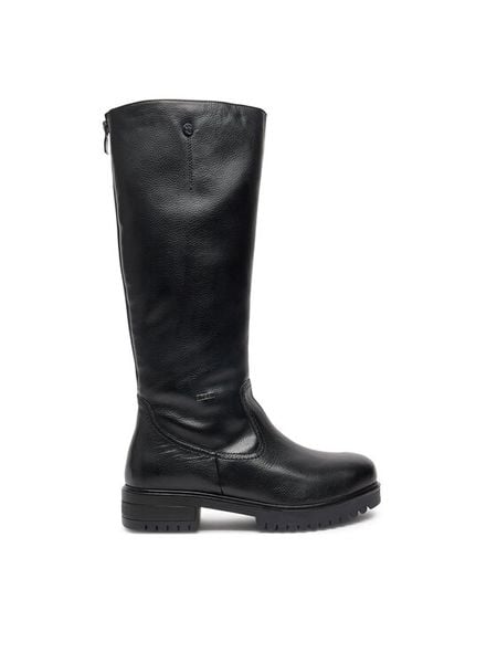 Caprice Kozaki 9-26650-43 Czarny. Czarne kozaki damskie Caprice, bez wzorów, ze skóry, bez obcasa, na płaskiej podeszwie, bez zapięcia. Za 619.99 zł.