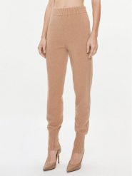 TWINSET Spodnie dzianinowe 232TT3201 Brązowy Regular Fit. Brązowe spodnie materiałowe damskie Twinset, bez wzorów, z dzianiny. Za 1,339.00 zł.