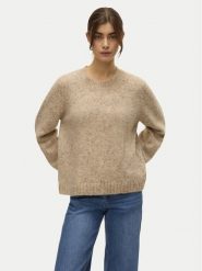 Vero Moda Sweter Ingrid 10331365 Beżowy Regular Fit. Brązowe swetry nierozpinane damskie Vero Moda, m, bez wzorów, z syntetyku, bez kołnierzyka, bez ramiączek. Za 179.99 zł.