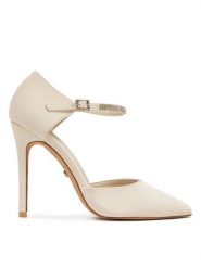 DeeZee Szpilki AJ-97503-3 Écru. Szpilki damskie DeeZee, bez wzorów, ze skóry, bez obcasa, na szpilce, bez zapięcia. Za 139.99 zł.