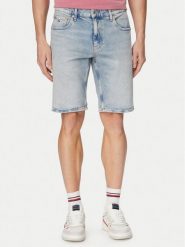 Tommy Jeans Szorty jeansowe Scanton DM0DM22977 Niebieski jasny Slim Fit. Niebieskie szorty męskie Tommy Jeans, bez wzorów, z bawełny. Za 289.99 zł.