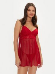 Ysabel Mora Koszula nocna 10708 Czerwony Regular Fit. Czerwone koszule nocne damskie ysabel mora, bez wzorów, z syntetyku, bez ramiączek. Za 149.99 zł.