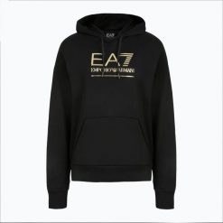 Bluza damska EA7 Emporio Armani Train Visibility Hoodie. Czarne bluzy damskie EA7 Emporio Armani, xs, bez wzorów, z bawełny, eleganckie, bez ramiączek, bez kaptura. Za 399.99 zł.