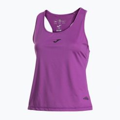 Koszulka do biegania damska Joma R-Nature Tank Top. Fioletowe bluzki damskie Joma, s, bez wzorów, bez kołnierzyka, bez ramiączek. Za 79.99 zł.