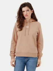 Calvin Klein Jeans Bluza J20J225085 Beżowy Regular Fit. Brązowe bluzy damskie Calvin Klein Jeans, s, bez wzorów, z bawełny, bez ramiączek, bez kaptura. Za 229.99 zł.