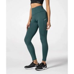Legginsy z kieszeniami Carpatree Libra zielone. Zielone legginsy damskie Carpatree, bez wzorów, z materiału. W wyprzedaży za 164.99 zł.