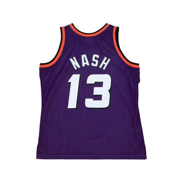 Koszulka NBA Phoenix Suns Steve Nash Swingman 1996/97. Fioletowe bluzki damskie Mitchell & Ness, bez wzorów, sportowe, bez kołnierzyka, bez ramiączek. Za 506.00 zł.