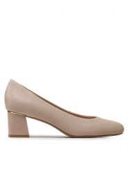 Lasocki Czółenka WYL3405-1Z Beżowy. Brązowe czółenka damskie Lasocki, bez wzorów, ze skóry, bez obcasa, bez zapięcia. Za 229.99 zł.