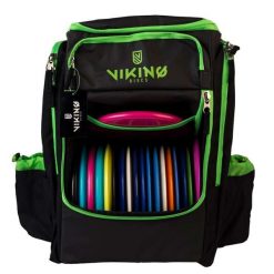 Viking Discs Tour Bag Plecak do Disc Golfa - Czarny/Limonkowy. Zielone plecaki męskie VIKING DISCS, bez wzorów, z materiału. Za 399.00 zł.