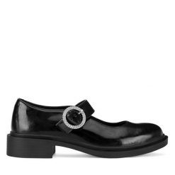 Półbuty Sergio Bardi. Czarne półbuty damskie Sergio Bardi, bez wzorów, bez obcasa, na płaskiej podeszwie, bez zapięcia. Za 139.99 zł.