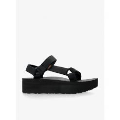 Sandały damskie Teva Flatform Universal. Czarne sandały damskie Teva, bez wzorów, bez obcasa, bez zapięcia. W wyprzedaży za 230.00 zł.