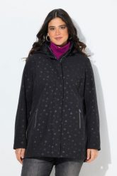 Damskie Kurtka softshell HYPRAR wodoodporna kaptur rozcięcie u dołu. Fioletowe kurtki sportowe damskie Ulla Popken, plus size, bez wzorów, z elastanu, bez ramiączek, z kapturem, trekkingowe. Za 599.99 zł.