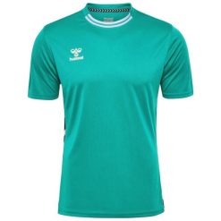 Koszulka Hummel Playful. Niebieskie bluzki damskie Hummel, bez wzorów, sportowe, bez kołnierzyka, bez ramiączek. Za 137.00 zł.