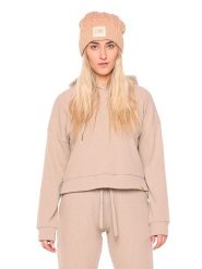 Bluza miękki z kaptur na co dzień na siłownię. Brązowe bluzy damskie LEONE 1947 APPAREL, m, bez wzorów, bez ramiączek, bez kaptura. Za 303.12 zł.